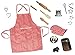 Produktbild 17 tlg. Kochset - Backset aus Metall + Küchenhelfer + Ausstechformen + Nudelholz + Topflappen + Schürze - Geschirr - Spiel Set Kochgeschirr - Küche Zubehör - für Kinder - Kindergeschirr - Puppengeschirr - rosa für Mädchen - Kinderbackset