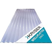 PVC Wellplatten 76/18 Sinusprofil Glasklar - Terrassenüberdachung & Carport Platten 1,2mm