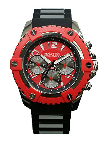 Nautec No Limit Herren-Armbanduhr Glacier 2 Analog Quarz Kautschuk GLAC2-QZ-RBST-RD Nautec No Limit Herren-Armbanduhr Glacier 2 Analog Quarz Kautschuk GLAC2-QZ-RBST-RD