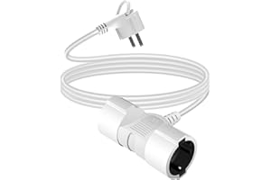 DKTYGER Verlängerungskabel Doppelstecker, 2M Mehrfachsteckdose 2 Fach mit Flexible Kable, Strom Verlängerungskabel mit Doppelsteckdose Max 3500W, Deutsch Konverter Buchse EUStecker für Haus, Büro