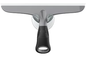 MR.SIGA Silikonskrapa för Duschdörrar, 25 cm, Grå & Svart | Strykfri Duschskrapa för Glasdörrar & Fönster, Hållbart Silikon