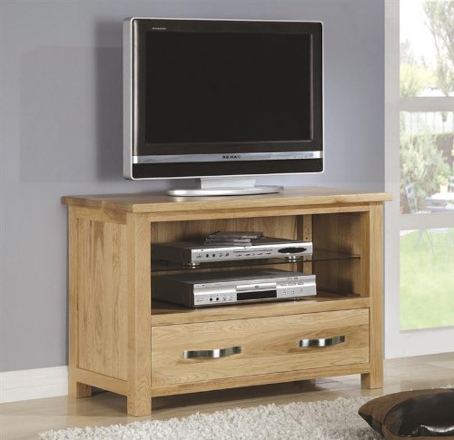 Preisvergleich Produktbild Exeter Eiche Massiv Wohnzimmer furnituretv, Waschbeckenunterschrank Ständer