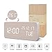 Produktbild FIBISONIC LED Holz Wecker Modern Tischuhr Klein Standuhr Datum/Temperatur/Wochentag Anzeige Digital Wecker