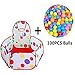 Produktbild KATUMO® 4.92 Füße Kinder Polk Dot Zelt Bunte Bällepool Bällebad mit Mini Korb + 100 BabyBälle Durchmesser 5,5 cm