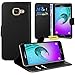 Produktbild Samsung Galaxy A3 (2016) Handy Tasche, FoneExpert® Wallet Case Flip Cover Hüllen Etui Ledertasche Lederhülle Premium Schutzhülle für Samsung Galaxy A3 (2016) (Schwarz)