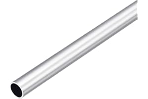 DMiotech (13mm OD x 11mm ID) 6063 Aluminum Round Tube 300mm Length Industry Metal Tubing for Machinery Frame Construction DIY Projects