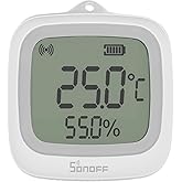 SONOFF SNZB-02WD IP65 Zigbee LCD akıllı sıcaklık nem sens&ouml;r&uuml;, sera/banyo i&ccedil;in su ge&ccedil;irmez, diyagramlı uygulama izleme, esnek 