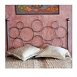 HOGARES CON ESTILO - Cabecero de Forja nacional modelo CIRCULO para una cama de 150 cms. (Varios colores y medidas disponibles).