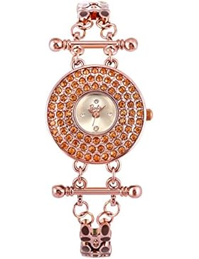 Barbie Damenuhr dekorativer Armband mit Strass Armbanduhr Quarz Analog Uhr Silber Weiß #W50567L.03A