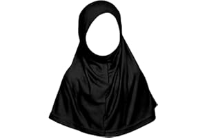 Desert Dress Muslim Girls Childrens islamic hijab scarf one piece ihlas kids head bonnet turkish slip on school Musolla Black White Hajj Umrah