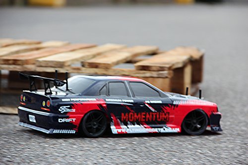 Flying Gadgets Remote Control (RC) Momentum Driving Electric Drift Car - Red & Black