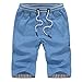 Produktbild Btruely Shorts Herren Strandshorts Männer Badehose Schnell Hosen Slim Atmungsaktiv Kurz Hosen Mode Sportshorts Surfende Jogginghose Laufhose Elastische Taille Freizeithose (M, Blau)