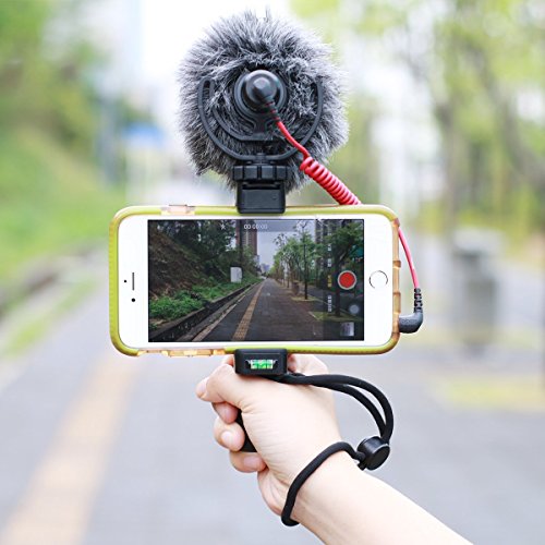 F-Mount Smartphone Griff Rig mit Handschlaufe, Stativ Mount Adapter & Cold Shoe Mount fÃ¼r LED Videoleuchte und MikrofonÂ â€“Â fÃ¼r iPhone, Samsung, HTC, Huawei, Google, Android (F-Mount nur)