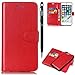 Produktbild iPhone 7 Plus Hülle,iPhone 8 Plus Leather Handyhülle,WIWJ Wallet Case[Einfarbig zwei-in-one Kann Getrennt Werden Leder Case]Schutzhüllen für iPhone 7 Plus/iPhone 8 Plus-Rot