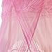Housweety New Round Lace Curtain Dome Bed Canopy Netting Princess Mosquito Net (Pink)