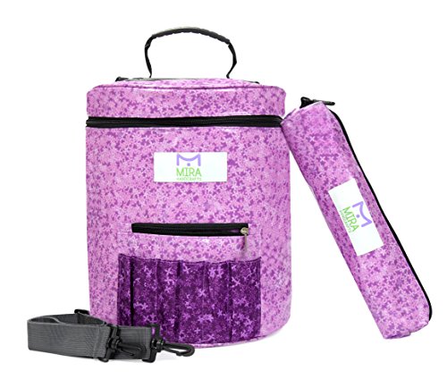 Große Premium Strick-Tasche – Garn Aufbewahrungsbeutel für die ultimative Verwahrung von Häkel- und Strickgarn, Häkelmuster und Haken, Häkelnadeln und Wolle – Großartiger Handarbeitsladen