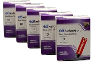 50 eBketone Blood Ketone Test Strips eBketone Blood Ketone Meter Strips (Meter Sold Separately)