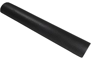 LIFTS AND GRAVY Half Foam Roller Exercise Roller for Muscle Massage Tension Relief Trigger Point, 90cm Ultra Lightweight Foamroller Back, Legs, Gym, Pilates Yoga, Deep Pain Relief Physical Therapy Myofascial Release