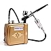 Produktbild SPEED Mini Airbrush Kompressor Komplett Set m Airbrushpistole Druckluftschlauch 3 Farben Gold