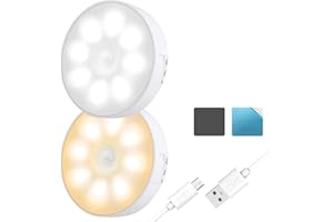 VINMOOOG Lampe led barre led lampe de placard lampe sans fil,2Couleurs veilleuse led lumiere led veilleuse detecteur de mouvement led detecteur de mouvement interieur luminaires intérieur barre-2pièces