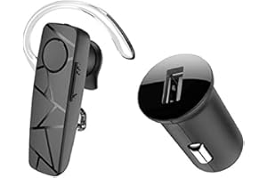 TELLUR VOX 60 Pinganillo Bluetooth Movil USB-C, Auricular Bluetooth Mono, Multipunto Soporta Dos Teléfonos Conectados Simultáneamente, Gancho 360°, iPhone y Android, Cargador de Coche Incluido