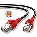 Produktbild AIXONTEC® 15,0Meter CAT6 High-Speed LAN-Netzwerk-Gigabit-Ethernet-Kabel geschirmt halogenfrei Roter Premium RJ45-Stecker 10/100/1000Mbit/s Draka-Gigabit-Patch-FTP-Kabel Hergestellt in Deutschland
