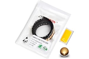 CHANZON 100 pezzi 5730 (5630) Chip di luci a diodi LED SMD 3000K bianco caldo (5.7x3.0mm DC 3V 150mA 0.5W 50-55LM) Lampadine ad alta intensità di illuminazione super brillante Componenti