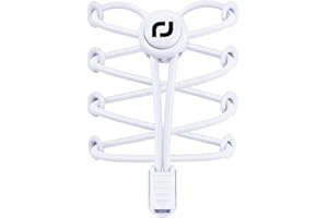 RJ-Sport Tieless Elastic Shoe Laces - Heavy Duty No Tie Shoelaces for Kids and Adult with Strong Lock and Speed Shoestrings