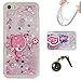 Produktbild für Apple iphone5 5s Hülle, 3D Fließen Flüssig Schwimmend Treibsand Stern Bling Luxus Shiny Glanz Sparkle Kristall Crystal Bunte der Liebe Design zurück Tasche Schutzhülle für Apple iphone5 5s Liquid Case +Staubstecker