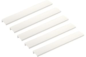 Set de 5 x Poignées de Meuble Blankett Jane 280 mm Blanc Ral 9003 Poignée pour Placard Poignées Fixation Arrière Poignées de Cuisine de Sotech