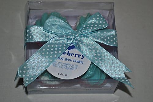 CUPCAKE BATH BOMB FRUITY BLUEBERRY FRESH SUMMER SCENT GIFT PACKED 4 PACK