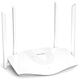 Tenda RX3 AX1800 Router Wi-Fi 6 Dual Band, 5 GHz/1201 Mbps + 2,4 GHz/574 Mbps, Quad Core, 4 Porte Gigabit, OFDMA, Tecnologia 