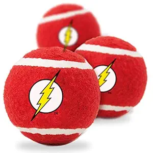 Buckle-Down Dog Toy Tennis Balls Flash Icon Red White Yellow