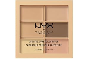 NYX PROFESSIONAL MAKEUP, Conceal, Correct, Contour Palette, Krämig konsistens, Undertoner, Nyans: Light