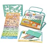 Pochoirs enfant et coloriage enfant - Développez la créativité avec des jouets pour en-fants éducatifs et un kit d'activités manuelles pour enfants - Platinium Award 2018 - Idée cadeau idéale