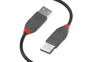 LINDY Lanberg Anthra Line 36691 Kabel USB 2.0 Typu A na A, 0,5 m, Czarny