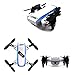 Produktbild Ein Paar RC Drohnen JJRC H345 Quadcopter 2.4 G 4 CH 6 Axis One Schlüssel Return Mini Folding Hubschrauber mit 4 Backup Propeller UAV Aircraft Kombination Set Toys Geschenk 3D Rolling und Night Flight Light