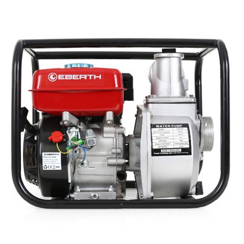 EBERTH 3″ Benzin Wasserpumpe Motorpumpe Gartenpumpe (60.000 l/h, 6,5 PS Benzinmotor, 3 Zoll Anschluß, Förderhöhe max.: 30 m, Ansaughöhe max.: 7 m, Seilzugstart) - 7