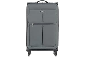 OCHNIK Walizka Duża | miękka obudowa | materiał: nylon | kolor szary rozmiar: L | wymiary: 79×46,5×32 cm | pojemność: 89l | wysoka jakość