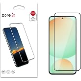 Zore Galaxy ile uyumlu S24 FE Kenarları Kırılmaya Dayanıklı Cam Ekran Koruyucu Siyah