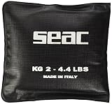 Peso 1kg Seac 1040002 Bolsa de Plomos de Diseño Italiano, Unisex Adulto, Negro, L