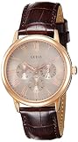 Guess Herren-Armbanduhr XL Analog Quarz Leder W0496G1
