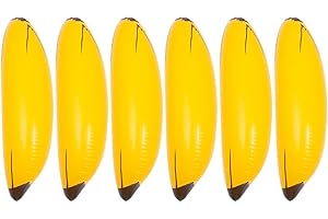 SOLUSTRE 6 Stücke Banane Aufblasen Riesige Aufblasbare Lebensmittel Spielzeug Langlebige Wasser Float Pool Toys Bachelorette Party Spiele Prop Bridal Dusche Dekoration