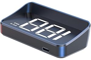 URPIZY Contachilometri Auto,Display HUD per Auto, tachimetro Digitale GPS, Display mph, tachimetro, rilevatori di autovelox per Auto, interfaccia USB Plug And Play, Adatto per Tutti i Veicoli (mph)