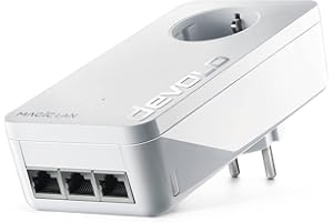 Devolo Magic 2 LAN Triple Adaptateur supplémentaire pour réseau Domestique Stable par câbles électriques, Technologie G.hn, 3 connexions LAN Gigabit, Blanc