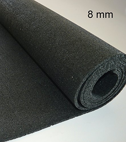 Bautenschutzmatte 8mm 1mx1,25m Antirutschmatte Gummimatte Gummigranulat Matte