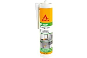 Sika – Acryldichtstoff – Sikacryl Transparent – ideal zur Abdichtung von Rissen und Spalten – für innen – geruchsneutral – 300 ml