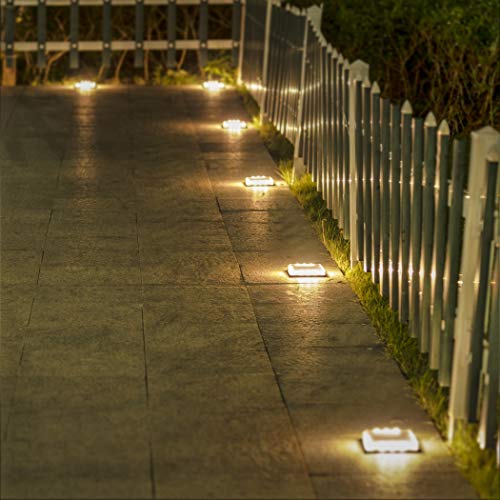 Luces Jardin Solares Exterior, Suelo Cubierta Muelle Lámpara IP68