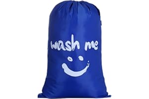 IHOMAGIC Large Laundry Bag, Foldable Laundry Bag, Lightweight Storage Bag, Portable Large Capacity 120L for Dirty Clothes Blanket for Travel Bag, Bedroom, Hotel, Dorm, Dark Blue