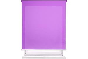 MERCURY TEXTIL-Estor Enrollable translúcido Liso (Lila, 120x180cm)